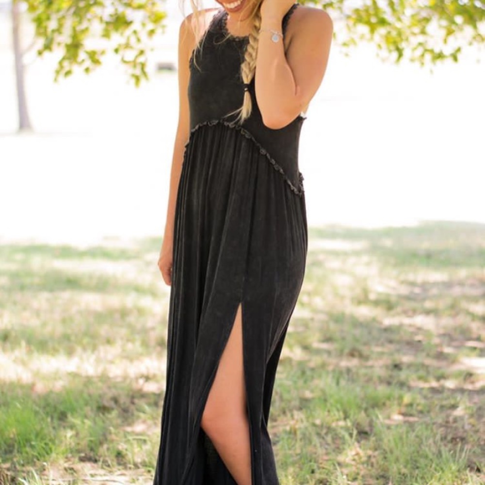 Blue Babydoll Maxi Dress